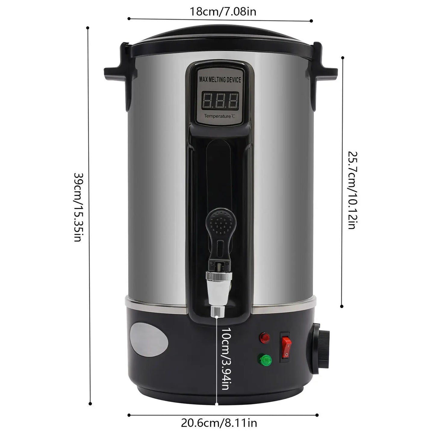 8L Wax Melter Pot w/Spout