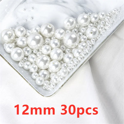 500pcs 3 4 6 8 10 mm Imitation Pearl Beads With Hole Beading Accessories Acrylic Spacer Beads Jewelry Making
