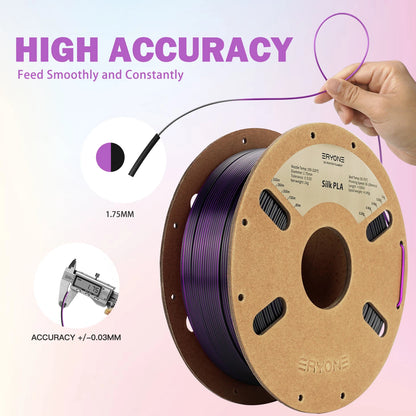 ERYONE Dual Color Series Silk PLA And Matte PLA 1KG 1.75mm Diameter High Quality Filament For FDM 3D Printing