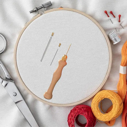 Embroidery Needle Kit Adjustable Punching Needle Tufting Tools Pen Punch Kit For Pillows Towels Quilts
