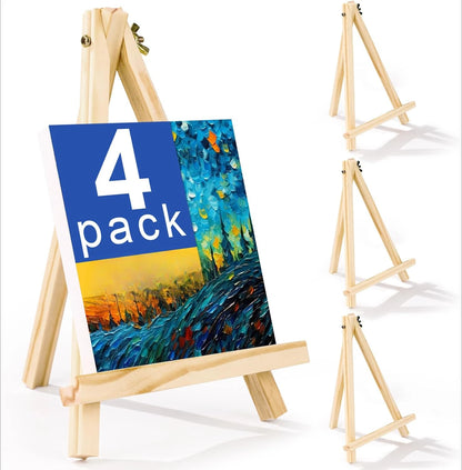 4 packs of 9-inch wooden easels, easel holders