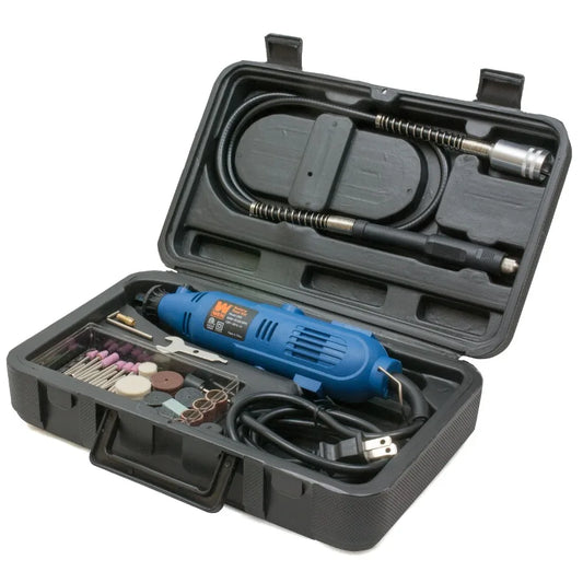 Rotary Tool Kit Includes Flex Shaft, Complete DIY Power Tool for Wood Carving & Sanding, Versatile Crafting Kit with Case
