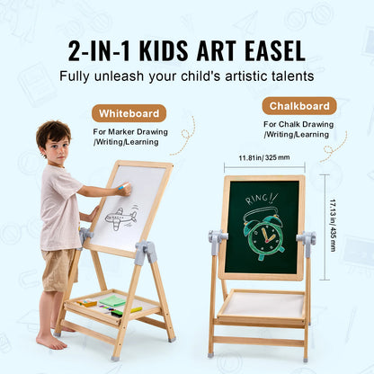 SucceBuy Standing Magnetic Drawing Board WordPad Art Easel with Painting Accessories