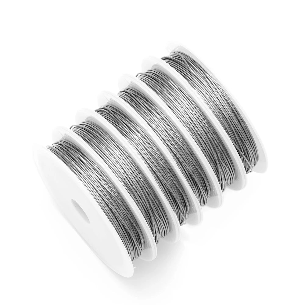 1 Roll Resistant Strong Line 0.3/0.5/0.6mm Stainless Steel Beading Wire Jewelry Cords String