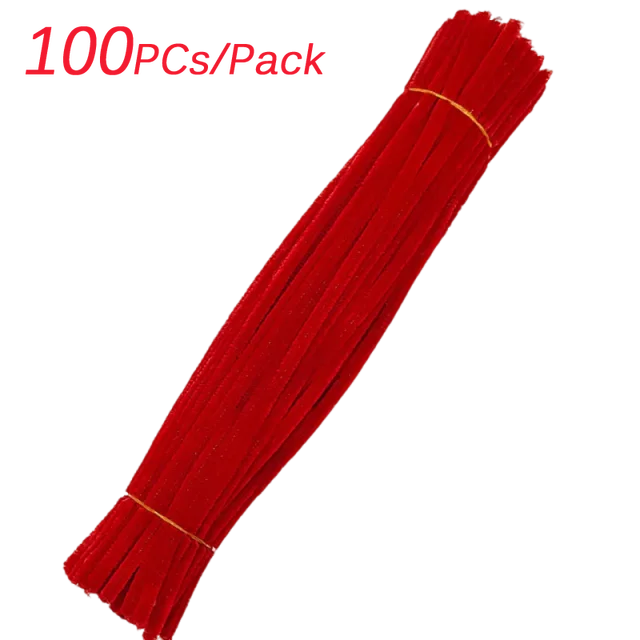 Creative Wires Chenille Wire Pipe Cleaners Flower Headband Diy Colorful DIY Plush Stem Wired Twist Stick