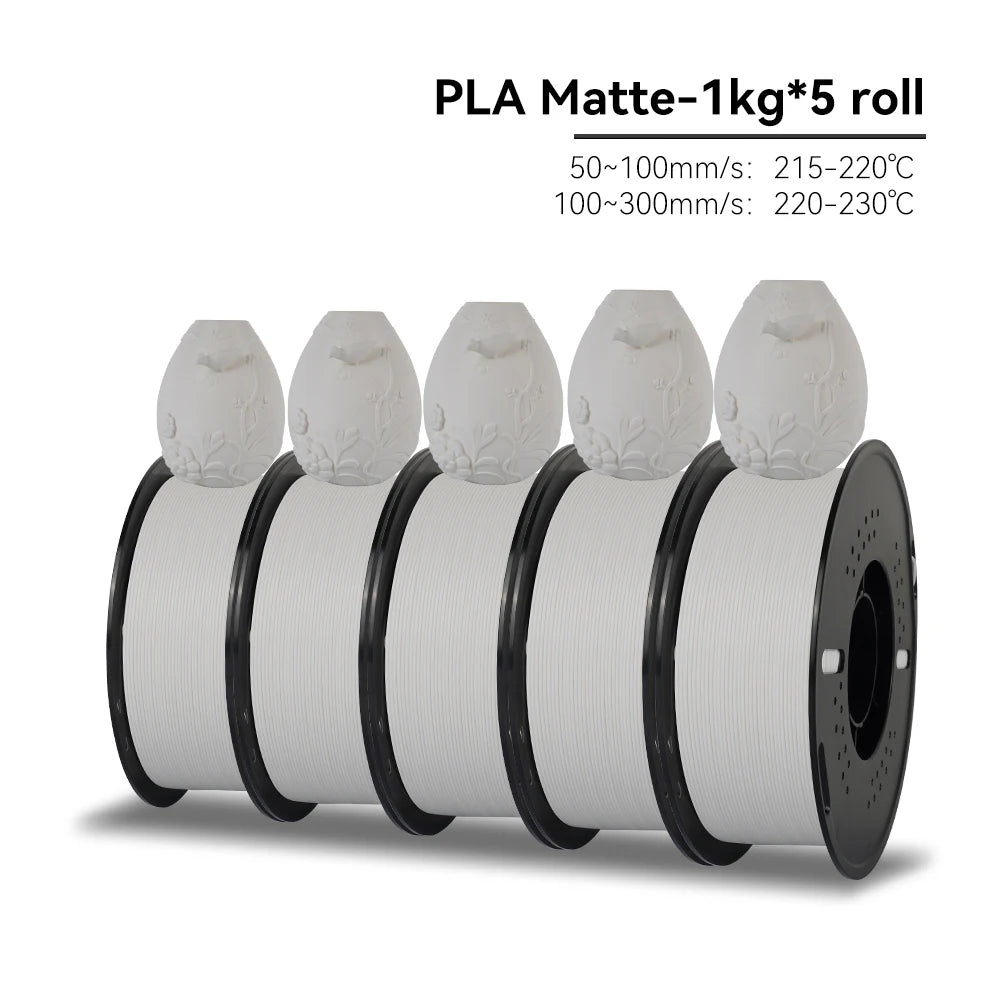 KEEPANG PLA/HS-PLA/PLA Matte/PLA Pro 5KG PLA 3D Filament 1.75mm 1KG/Roll (2.2lbs) Neatly Wound 3D Printing Materials