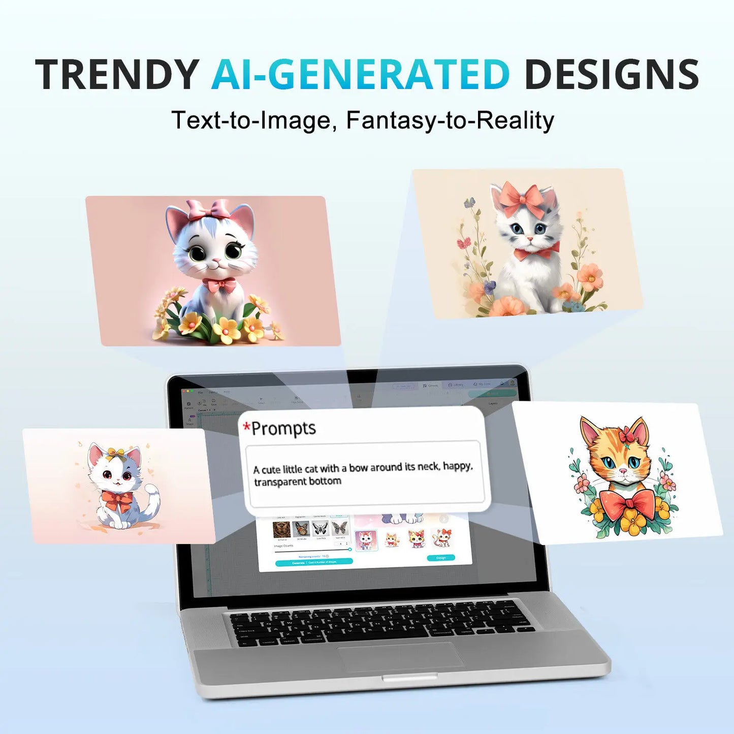 LOKLiK 5 in 1 Vinyl Cutting Machine Smart Cutting Machine Compatible with iOS Android Windows Mac Cuts 100+ Materials