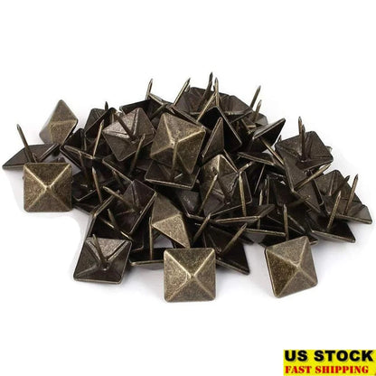 100Pcs Bronze Upholstery Tacks Square Head Bubble Nails Furniture Thumb Tacks Decorative