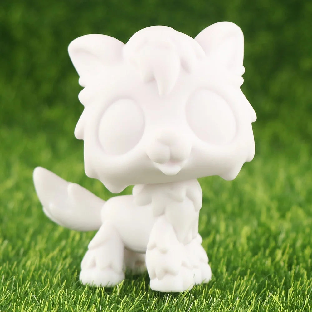 White Base Pet, Lovely Shorthair Cat Collie Husky Action Figure