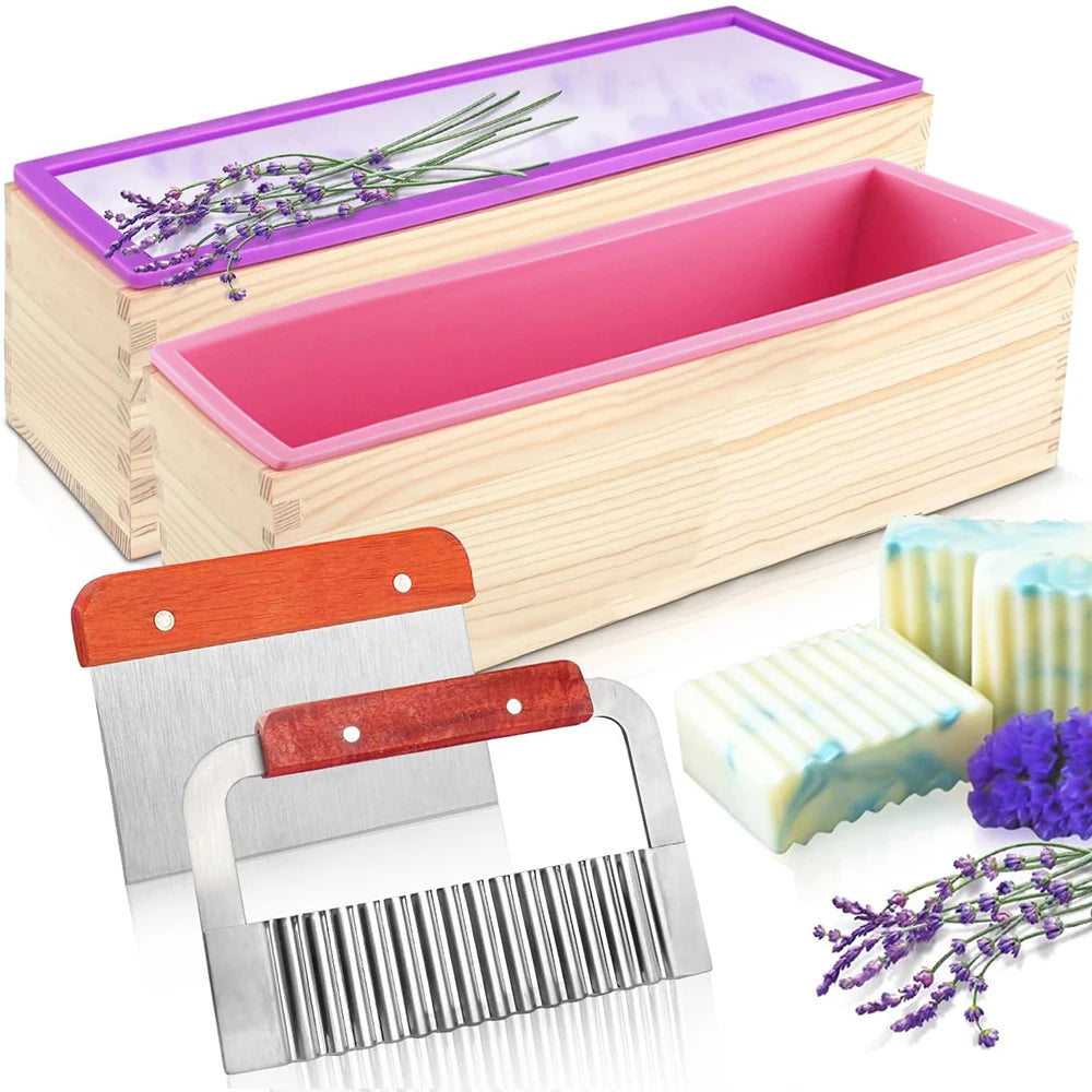 Handmade Soap Molds Kit with Cutter DIY 42 Oz Flexible Silicone Mermaid Fish Tail