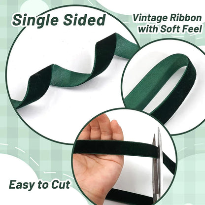 1/1.5/2.5cm Velvet Ribbon For Handmade Bow Making