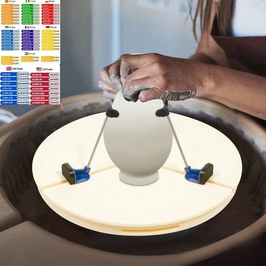 Pottery Turntable Clamp Portable Ceramic Trim Holder ABS Pottery Machine Giffin Grip Centering Clamp for Beginners Professionals