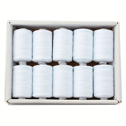 Sewing Thread - 10 Polyester Threads for Hand Stitching, Quilting & Sewing Machine - Set of 1000 yds Per Spool