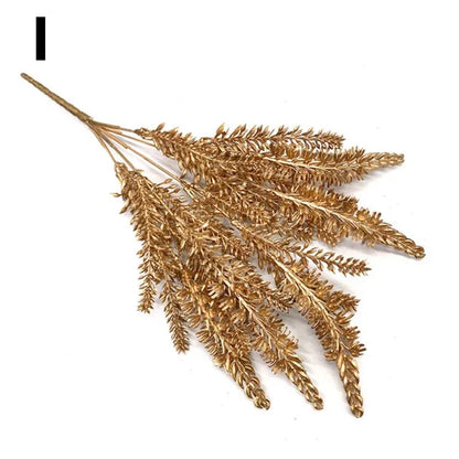 Simulation Leaf Wreath Artificial Plant Gold Silver Artificial Flower