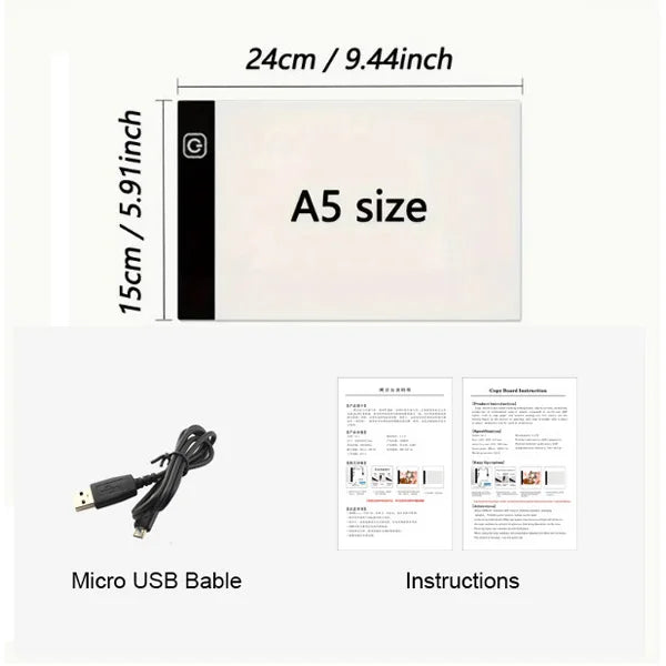 Led Drawing Copy Pad 3 Level Dimmable Board Table Animation Painting Adjustable Light Notepad