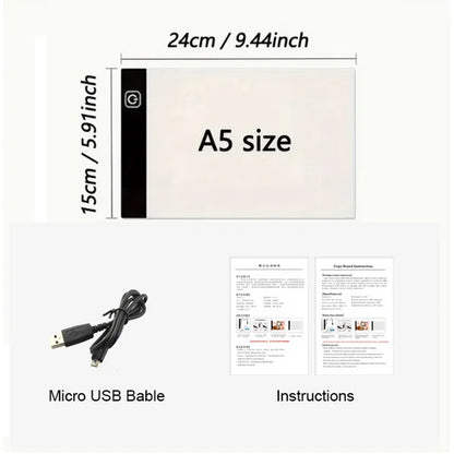 Led Drawing Copy Pad 3 Level Dimmable Board Table Animation Painting Adjustable Light Notepad