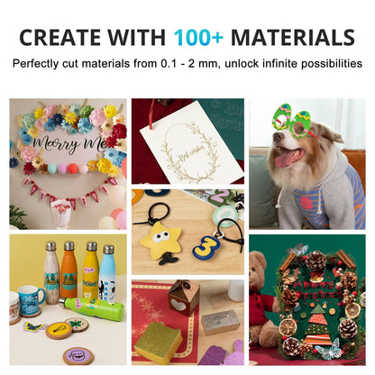 LOKLiK 5 in 1 Vinyl Cutting Machine Smart Cutting Machine Compatible with iOS Android Windows Mac Cuts 100+ Materials