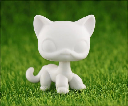 White Base Pet, Lovely Shorthair Cat Collie Husky Action Figure