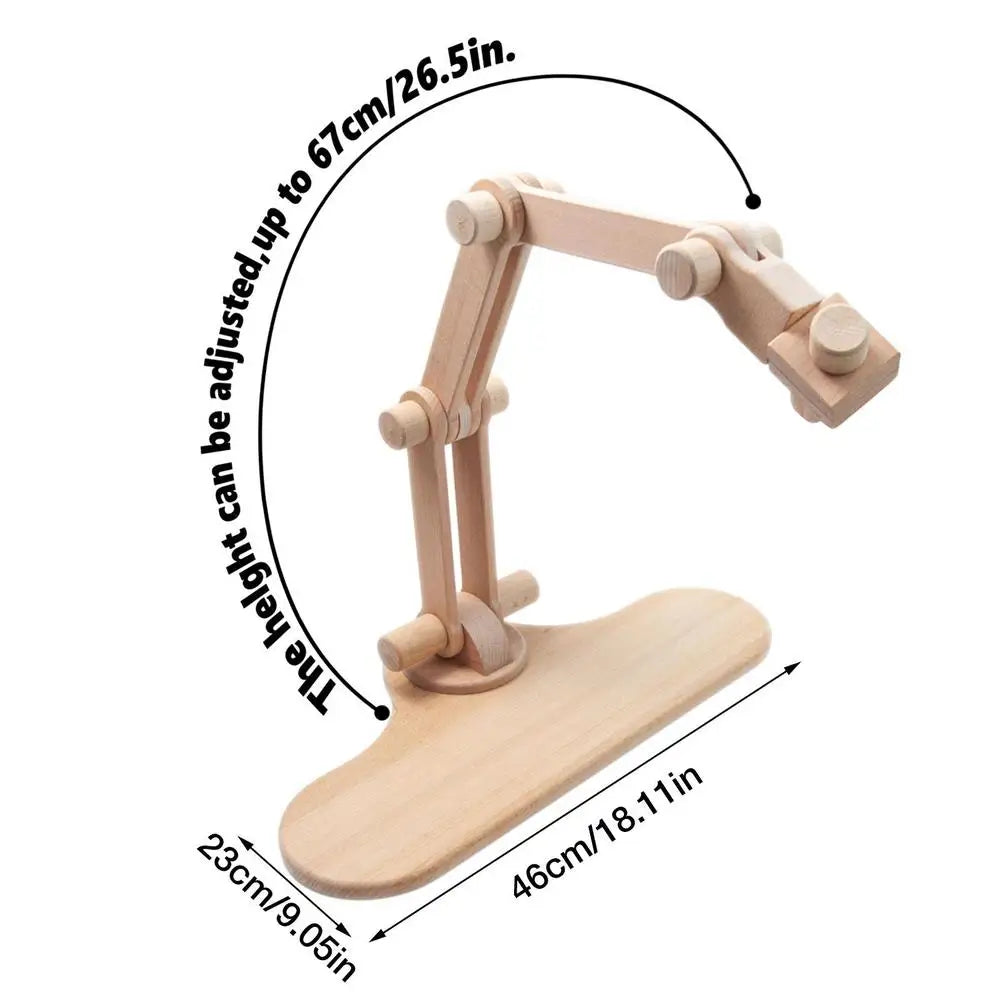 Rotation Adjustable Wooden Embroidery Hoop Desktop Stand Cross Stitch Rack Frames Rings