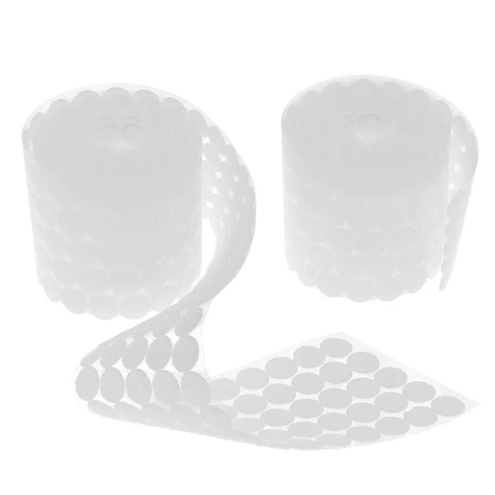 1000 Pairs Double-sided Adhesive Fastener Tape Hooks Disks Nylon Stickers