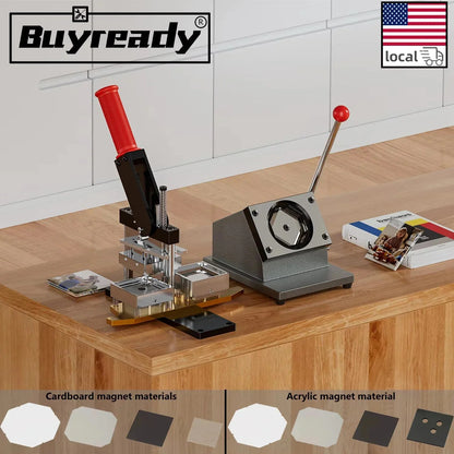 50*50mm 2.5*2.5" Square Refrigerator Badge Making Machine DIY Paper Cutter Photo Magnetic Materials