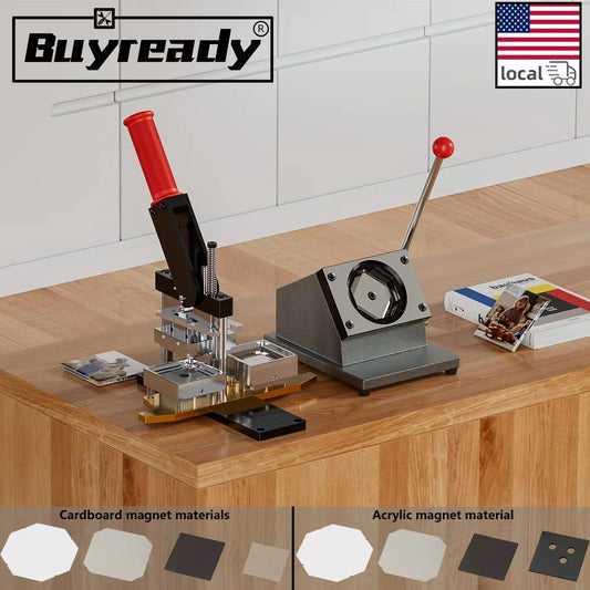 50*50mm 2.5*2.5" Square Refrigerator Badge Making Machine DIY Paper Cutter Photo Magnetic Materials