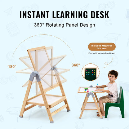 SucceBuy Standing Magnetic Drawing Board WordPad Art Easel with Painting Accessories