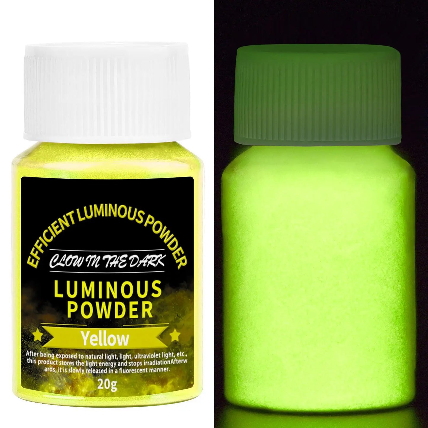 20g Long Lasting Bright Luminous Powder Paint Epoxy Resin Pigment Glow In The Dark Fluorescent Powder DIY Jewelry Making Filler