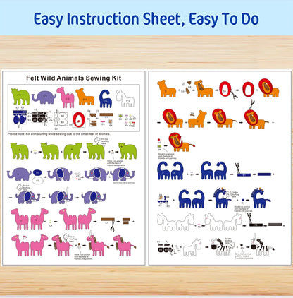 6 pcs DIY Sewing Fabrics Crafts Felt Supplies Kits Sets