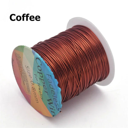 Solid Colorfast Copper Wire Tarnish-Resistant Beading Wire Jewelry Making Accessories 18 to 32 Gauge ( 32Ga/1969 ft )