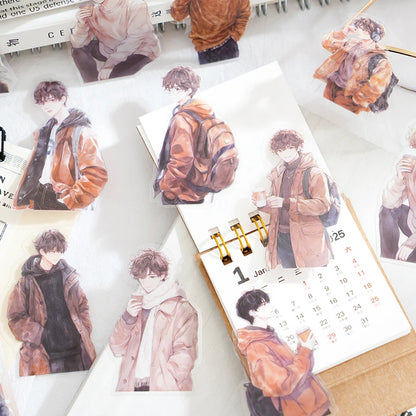 Mr Paper 120pcs/bag INS handsome high school boy teenage theme Stickers