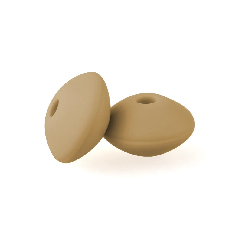 50/100pcs Silicone Lentil Beads 12mm Abacus Loose Focal Beads For Jewelry Making