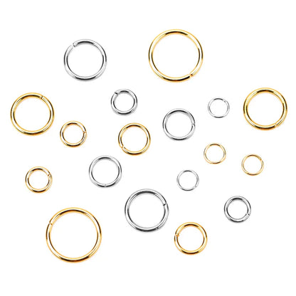 100pcs PVD Stainless Steel Open Jump Rings Lot 3 4 5 6 7 8 10 mm Split Rings Connectors For Bracelet Necklace