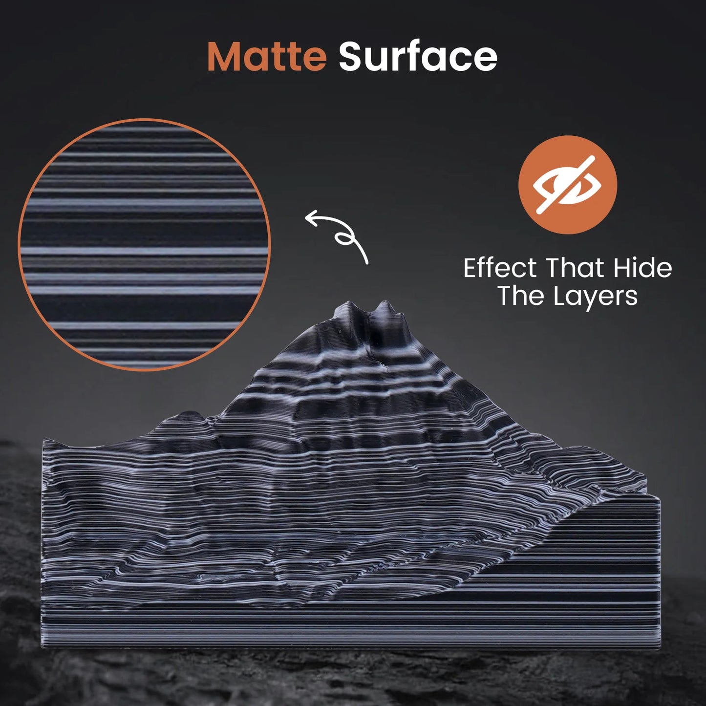 ERYONE PLA Hyper Speed Matte Rock Rainbow Color Premium Filament 3D Print,Multicolor Available,Max Speed 500mm/s,1KG/Spool