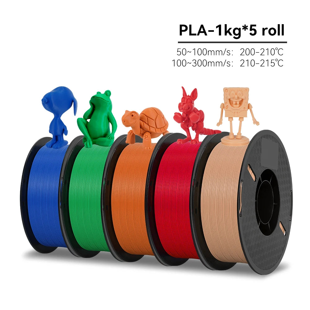 KEEPANG PLA/HS-PLA/PLA Matte/PLA Pro 5KG PLA 3D Filament 1.75mm 1KG/Roll (2.2lbs) Neatly Wound 3D Printing Materials