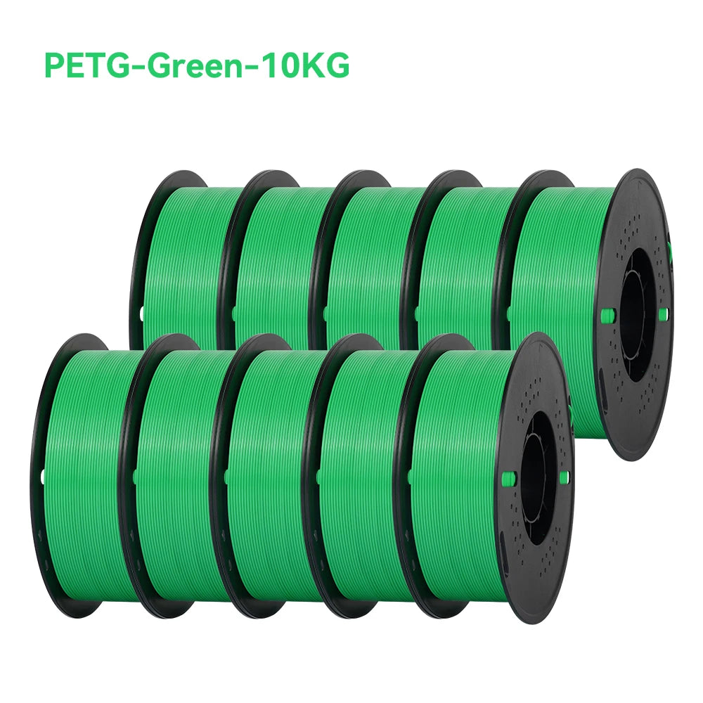 KINGROON 22LBS PETG or PLA filament 3D Printer Filament 10 Rolls 1KG 1.75MM Eco-Friendly Good Toughness Mix Color