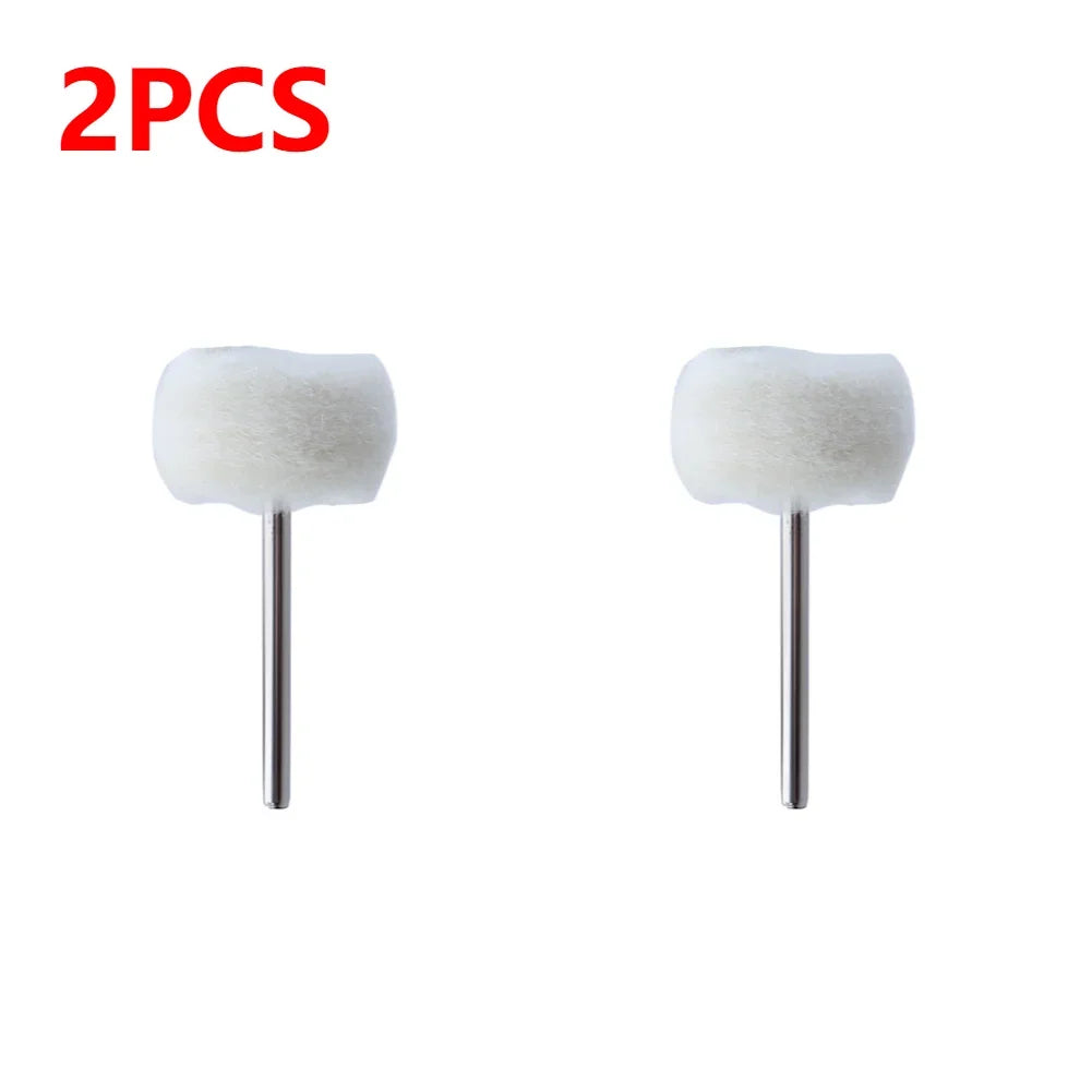 1-20PCS Wool Felt Grinding Sanding Head Polishing Wheel Tool Combination Set About 3mm Shank Dremel Dril for Jewelry/Gold