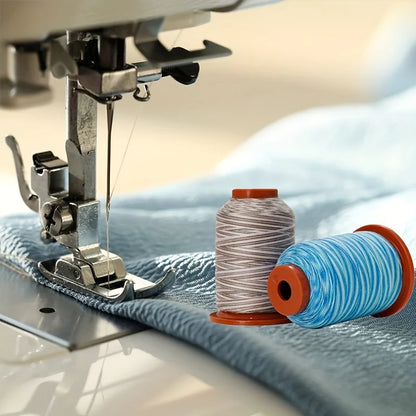 Rainbow Variegated Polyester Sewing Machine Thread Multi-Purpose 5000Y Each Spool 24 pcs