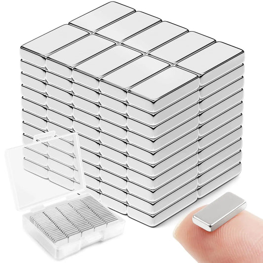 100/200/400/600 PCS Silver rectangular magnets with Double-Sided Adhesive