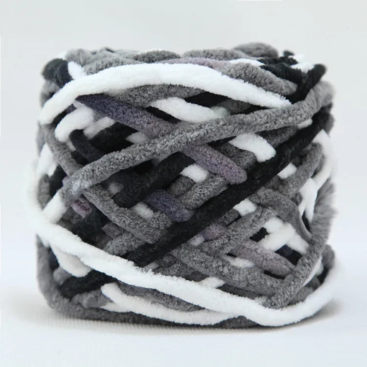 100g/ball Chenille Knitting Yarn Soft Ice Strip Line Cotton Yarn DIY Wool Yarn for Hand Knitting Scarf Thick Wool Wholesale