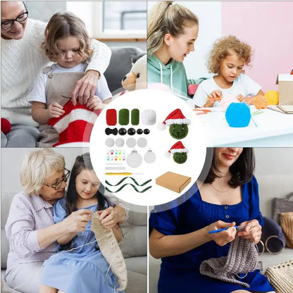 Crochet Kits For Adults Hooks Yarn Set Crochet Starters Kits Craft Knitting Kit