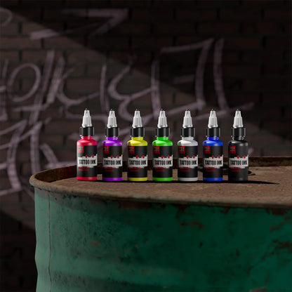 DM 15ml 7Colors Tattoo Ink Body Art Pigment Professional Semi-permanent