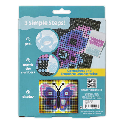 Little Yellow Bicycle Butterfly Sticker by Number Art Kit