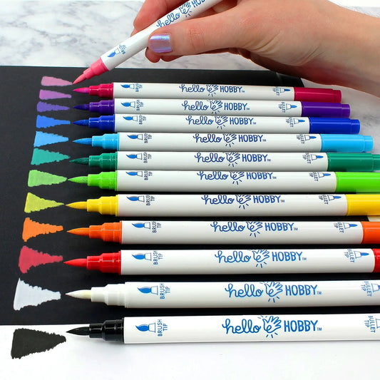 Hello Hobby Detail Acrylic Paint Markers, 12 Count