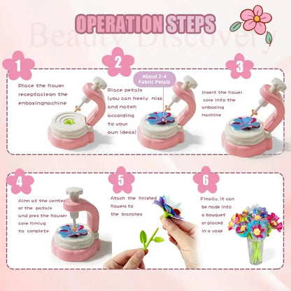 DIY Craft Kits Toys for Kids - Flowers Market Toy, Build Your Flower Bouquet