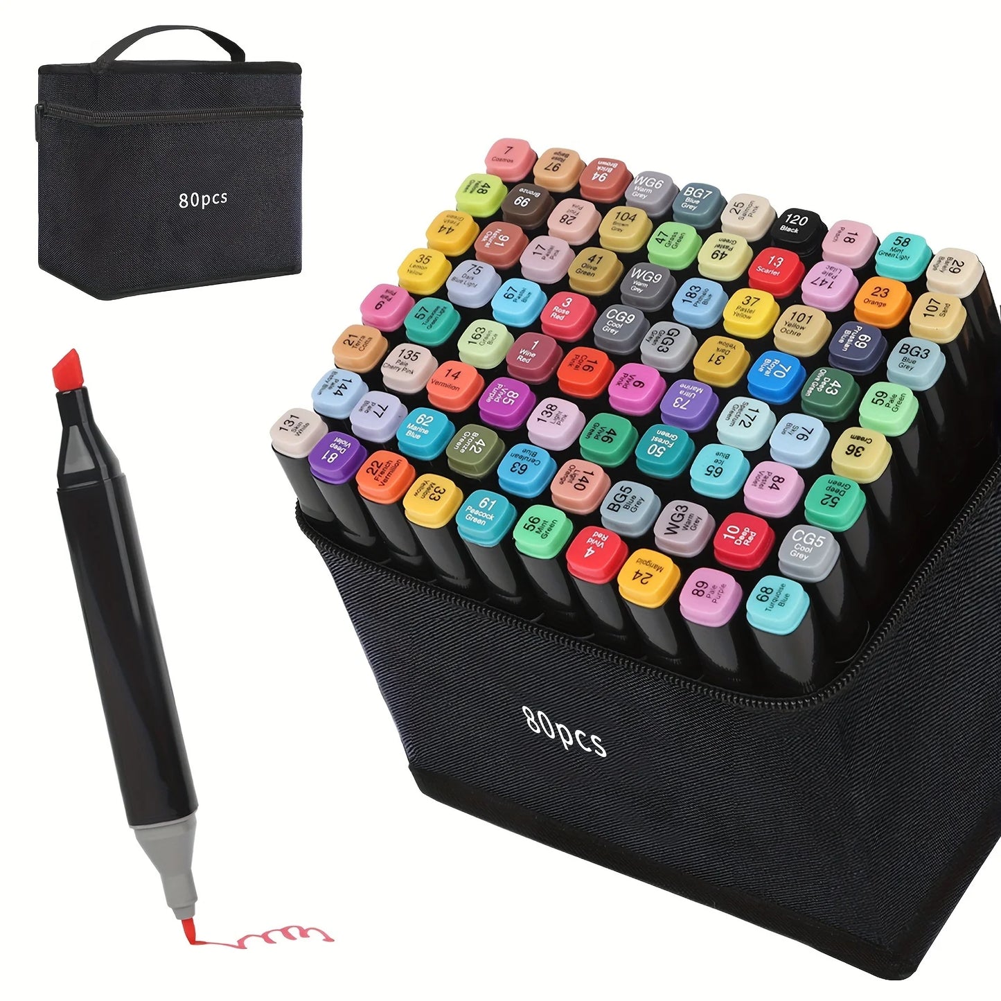 Markers, 80/120/168 Colors Two Color Professional Permanent Sketch Markers