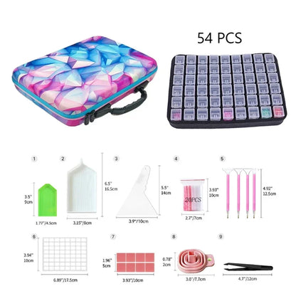 Diamond Painting Tools Accessories Leather Handbag Cross Stitch Kit 5d Beads Jewelry Storage Container 60 Plastic Bottles
