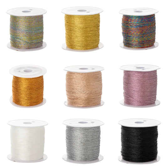 0.4mm 50m Crafts Nylon Cord Beading Braided Nylon Satin String