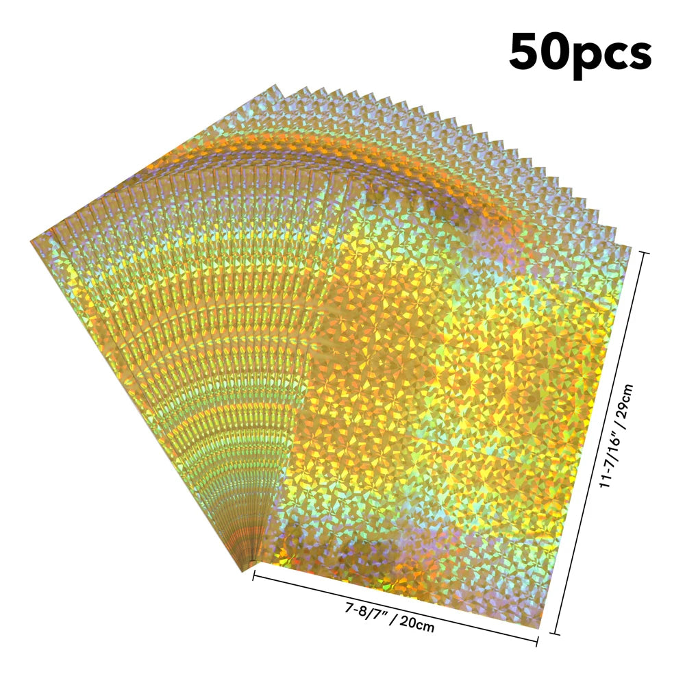 50pcs/pack 20x29cm Toner Hot Stamping Foil Paper A4 Toner Reactive Foil By Laser Printer and Laminator