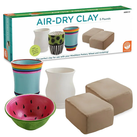 5 lb Air Dry Clay Refill Kids Includes Illustrated Instructions Coil and Pinch Pot Making Easy Molding Safe Pottery Craft